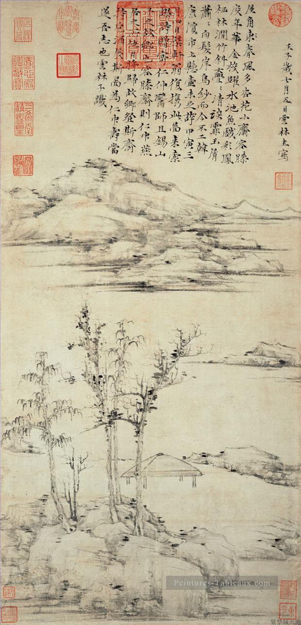 le rongxi Studio 1372 vieux Chine encre Peintures à l'huile